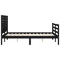vidaXL Massivholzbett mit Kopfteil Schwarz 120x200 cm vidaXL Massivholzbett mit Kopfteil Schwarz 120x200 cm