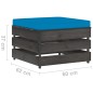 vidaXL 3-tlg. Garten-Lounge-Set mit Kissen Grau Imprägniertes Holz vidaXL 3-tlg. Garten-Lounge-Set mit Kissen Grau Imprägniertes Holz
