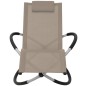 vidaXL Sonnenliege Geometrisch Stahl Taupe vidaXL Sonnenliege Geometrisch Stahl Taupe