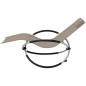 vidaXL Sonnenliege Geometrisch Stahl Taupe vidaXL Sonnenliege Geometrisch Stahl Taupe