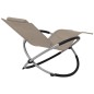 vidaXL Sonnenliege Geometrisch Stahl Taupe vidaXL Sonnenliege Geometrisch Stahl Taupe