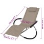 vidaXL Sonnenliege Geometrisch Stahl Taupe vidaXL Sonnenliege Geometrisch Stahl Taupe