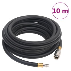 vidaXL Hybrid-Luftschlauch Schwarz 0,6" 10 m Gummi und PVC