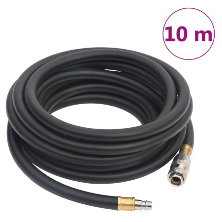 vidaXL Hybrid-Luftschlauch Schwarz 0,6" 10 m Gummi und PVC