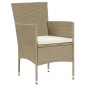 vidaXL 9-tlg. Garten-Essgruppe mit Kissen Poly Rattan Beige vidaXL 9-tlg. Garten-Essgruppe mit Kissen Poly Rattan Beige