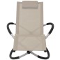 vidaXL Sonnenliege Geometrisch Outdoor Stahl Creme vidaXL Sonnenliege Geometrisch Outdoor Stahl Creme