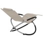 vidaXL Sonnenliege Geometrisch Outdoor Stahl Creme vidaXL Sonnenliege Geometrisch Outdoor Stahl Creme