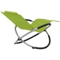 vidaXL Sonnenliege Geometrisch Outdoor Stahl Grün vidaXL Sonnenliege Geometrisch Outdoor Stahl Grün
