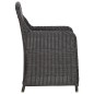 3-tlg. Garten-Bistro-Set mit Auflagen Poly Rattan Schwarz 3-tlg. Garten-Bistro-Set mit Auflagen Poly Rattan Schwarz