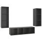vidaXL 3-tlg. TV-Schrank-Set Hochglanz-Grau Holzwerkstoff vidaXL 3-tlg. TV-Schrank-Set Hochglanz-Grau Holzwerkstoff