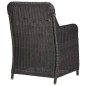 3-tlg. Garten-Bistro-Set mit Auflagen Poly Rattan Schwarz 3-tlg. Garten-Bistro-Set mit Auflagen Poly Rattan Schwarz