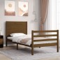 vidaXL Massivholzbett mit Kopfteil Honigbraun 100x200 cm vidaXL Massivholzbett mit Kopfteil Honigbraun 100x200 cm