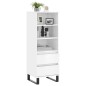 vidaXL Highboard Hochglanz-Weiß 40x36x110 cm Holzwerkstoff vidaXL Highboard Hochglanz-Weiß 40x36x110 cm Holzwerkstoff