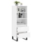 vidaXL Highboard Hochglanz-Weiß 40x36x110 cm Holzwerkstoff vidaXL Highboard Hochglanz-Weiß 40x36x110 cm Holzwerkstoff
