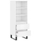vidaXL Highboard Hochglanz-Weiß 40x36x110 cm Holzwerkstoff vidaXL Highboard Hochglanz-Weiß 40x36x110 cm Holzwerkstoff