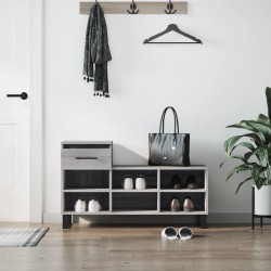 vidaXL Schuhregal Grau Sonoma 102x36x60 cm Holzwerkstoff
