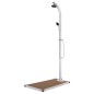vidaXL Gartendusche mit Brauner Bodenplatte 220 cm Aluminium vidaXL Gartendusche mit Brauner Bodenplatte 220 cm Aluminium