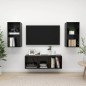 vidaXL 3-tlg. TV-Schrank-Set Hochglanz-Schwarz Holzwerkstoff vidaXL 3-tlg. TV-Schrank-Set Hochglanz-Schwarz Holzwerkstoff
