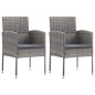 Gartenstühle 2 Stk. Poly-Rattan Anthrazit Gartenstühle 2 Stk. Poly-Rattan Anthrazit