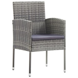 Gartenstühle 2 Stk. Poly-Rattan Anthrazit