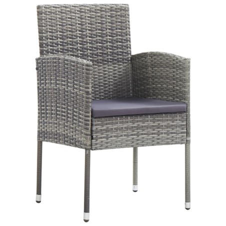 Gartenstühle 2 Stk. Poly-Rattan Anthrazit