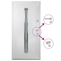 vidaXL Haustür Aluminium Weiß 90x200 cm