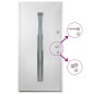 vidaXL Haustür Aluminium Weiß 90x200 cm vidaXL Haustür Aluminium Weiß 90x200 cm