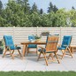 vidaXL Gartenstühle mit Kissen 4 Stk. Massivholz Teak vidaXL Gartenstühle mit Kissen 4 Stk. Massivholz Teak