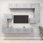 vidaXL 8-tlg. TV-Schrank-Set Betongrau Holzwerkstoff vidaXL 8-tlg. TV-Schrank-Set Betongrau Holzwerkstoff