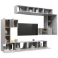 vidaXL 8-tlg. TV-Schrank-Set Betongrau Holzwerkstoff vidaXL 8-tlg. TV-Schrank-Set Betongrau Holzwerkstoff