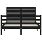 vidaXL Massivholzbett mit Kopfteil Schwarz 140x190 cm vidaXL Massivholzbett mit Kopfteil Schwarz 140x190 cm