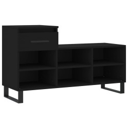 vidaXL Schuhregal Schwarz 102x36x60 cm Holzwerkstoff