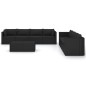 vidaXL 9-tlg. Garten-Lounge-Set mit Kissen Poly Rattan Schwarz vidaXL 9-tlg. Garten-Lounge-Set mit Kissen Poly Rattan Schwarz