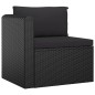 vidaXL 9-tlg. Garten-Lounge-Set mit Kissen Poly Rattan Schwarz vidaXL 9-tlg. Garten-Lounge-Set mit Kissen Poly Rattan Schwarz