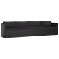vidaXL 9-tlg. Garten-Lounge-Set mit Kissen Poly Rattan Schwarz vidaXL 9-tlg. Garten-Lounge-Set mit Kissen Poly Rattan Schwarz