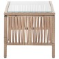 4-tlg. Garten-Lounge-Set mit Auflage Poly Rattan Beige 4-tlg. Garten-Lounge-Set mit Auflage Poly Rattan Beige