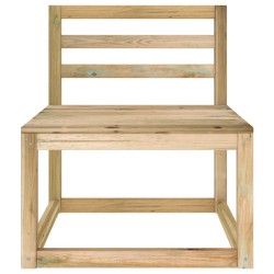 vidaXL Garten-Mittelsofa aus Paletten Kiefernholz Grün Imprägniert