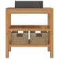 vidaXL Waschtisch Massivholz Teak mit Waschbecken Marmor Schwarz vidaXL Waschtisch Massivholz Teak mit Waschbecken Marmor Schwarz
