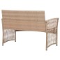 4-tlg. Garten-Lounge-Set mit Auflage Poly Rattan Beige 4-tlg. Garten-Lounge-Set mit Auflage Poly Rattan Beige