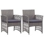 Gartensessel mit Sitzkissen 2 Stk. Anthrazit Poly Rattan Gartensessel mit Sitzkissen 2 Stk. Anthrazit Poly Rattan