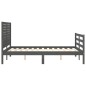 vidaXL Massivholzbett mit Kopfteil Grau 140x190 cm vidaXL Massivholzbett mit Kopfteil Grau 140x190 cm