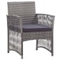 Gartensessel mit Sitzkissen 2 Stk. Anthrazit Poly Rattan Gartensessel mit Sitzkissen 2 Stk. Anthrazit Poly Rattan