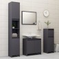 vidaXL 3-tlg. Badmöbel-Set Grau Holzwerkstoff vidaXL 3-tlg. Badmöbel-Set Grau Holzwerkstoff