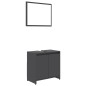 vidaXL 3-tlg. Badmöbel-Set Grau Holzwerkstoff vidaXL 3-tlg. Badmöbel-Set Grau Holzwerkstoff