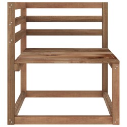 vidaXL Garten-Paletten-Ecksofa Braun Imprägniertes Kiefernholz