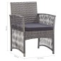 Gartensessel mit Sitzkissen 2 Stk. Anthrazit Poly Rattan Gartensessel mit Sitzkissen 2 Stk. Anthrazit Poly Rattan