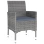 vidaXL 7-tlg. Garten-Essgruppe Poly Rattan und Hartglas Grau vidaXL 7-tlg. Garten-Essgruppe Poly Rattan und Hartglas Grau