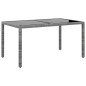 vidaXL 7-tlg. Garten-Essgruppe Poly Rattan und Hartglas Grau vidaXL 7-tlg. Garten-Essgruppe Poly Rattan und Hartglas Grau