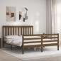 vidaXL Massivholzbett mit Kopfteil Honigbraun 160x200 cm vidaXL Massivholzbett mit Kopfteil Honigbraun 160x200 cm
