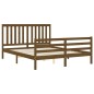 vidaXL Massivholzbett mit Kopfteil Honigbraun 160x200 cm vidaXL Massivholzbett mit Kopfteil Honigbraun 160x200 cm